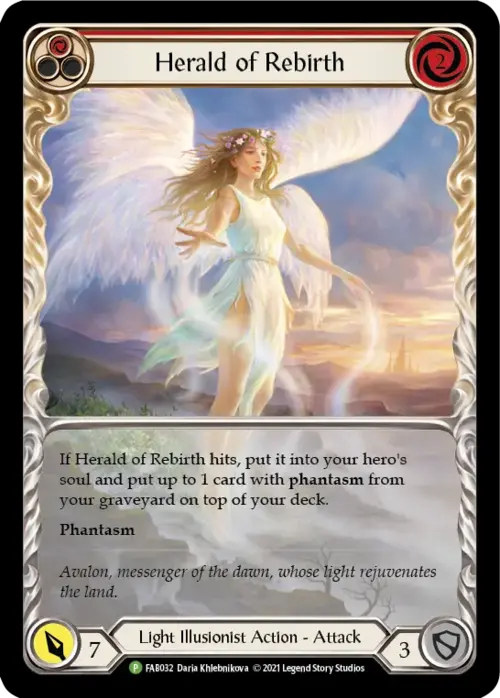 Herald of Rebirth (Red) Card Front