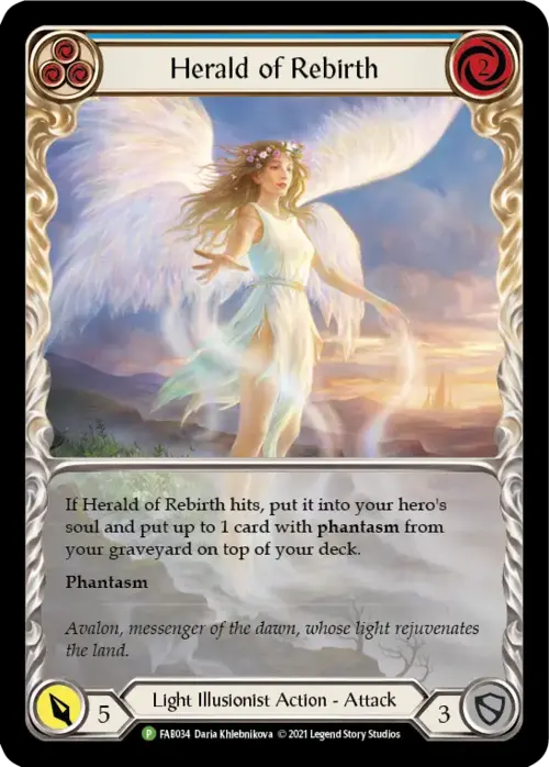 Herald of Rebirth - Blue Card Front