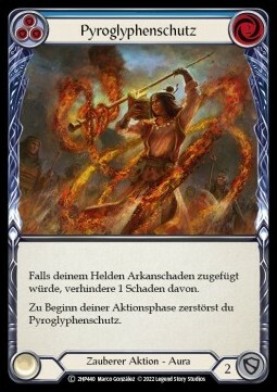 Pyroglyphic Protection - Blue Card Front