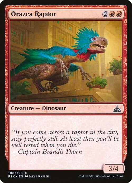 Raptor di Orazca Card Front