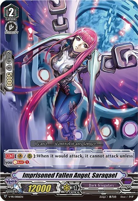 Imprisoned Fallen Angel, Saraqael [G Format] Card Front