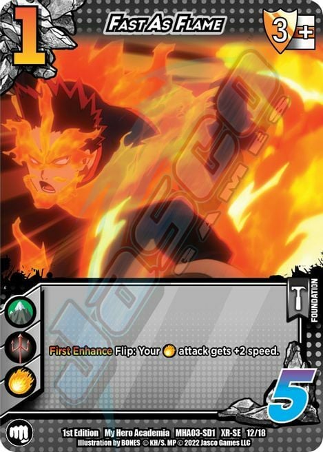 Fast as Flame Card Front