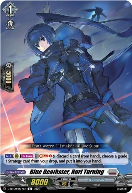 Blue Deathster, Ruri Turning Card Front