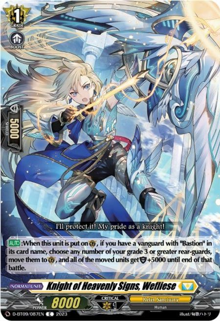 Knight of Heavenly Signs, Wefliese Card Front