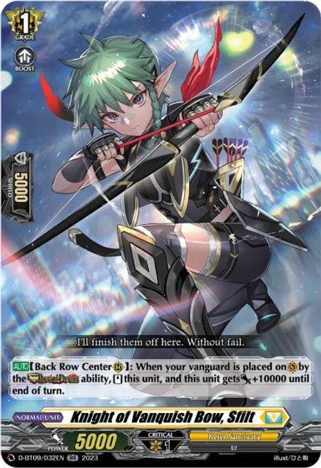 Knight of Vanquish Bow, Sfilt Card Front