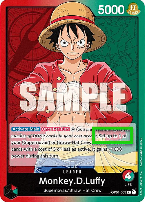 Monkey.D.Luffy Card Front