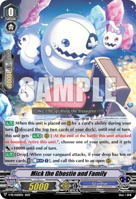 Mick the Ghostie and Family Card Front
