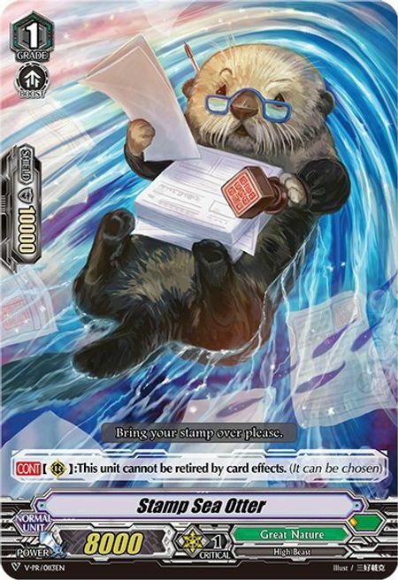 Stamp Sea Otter [G Format] Card Front