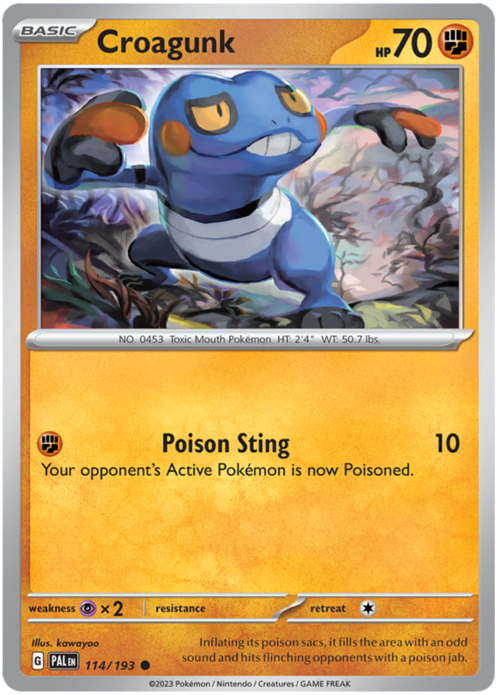 Croagunk [Paralyzing Jab] Card Front