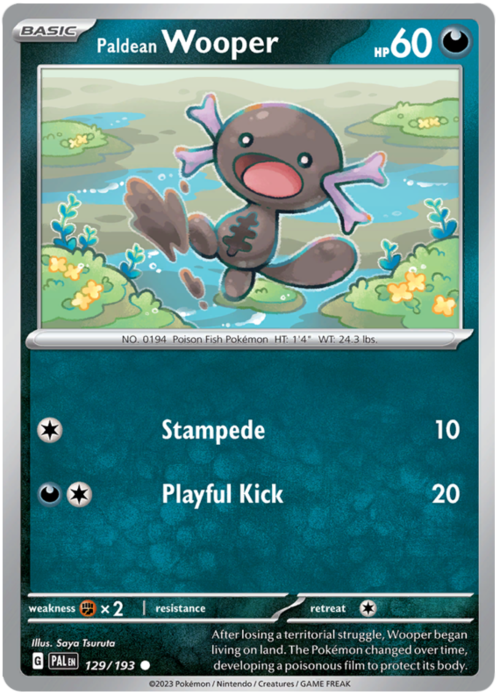 Wooper de Paldea [Stampede | Playful Kick] Frente