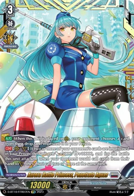 Aurora Battle Princess, Penetrate Aquas Card Front