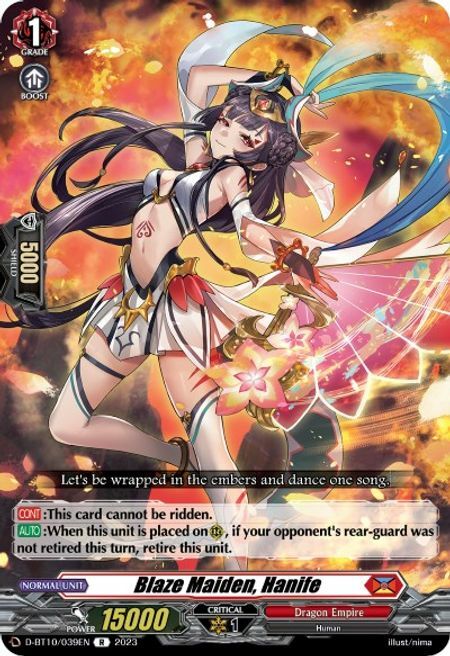 Blaze Maiden, Hanife Card Front