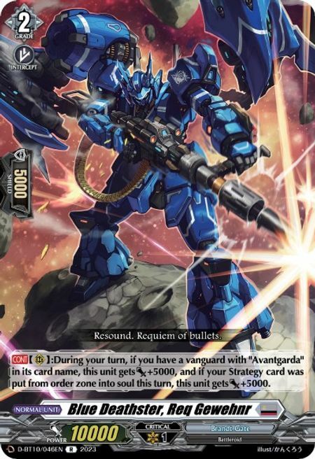 Blue Deathster, Req Gewehnr Card Front