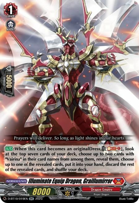Illuminate Equip Dragon, Graillumirror Card Front
