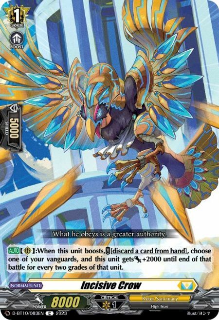 Incisive Crow Card Front