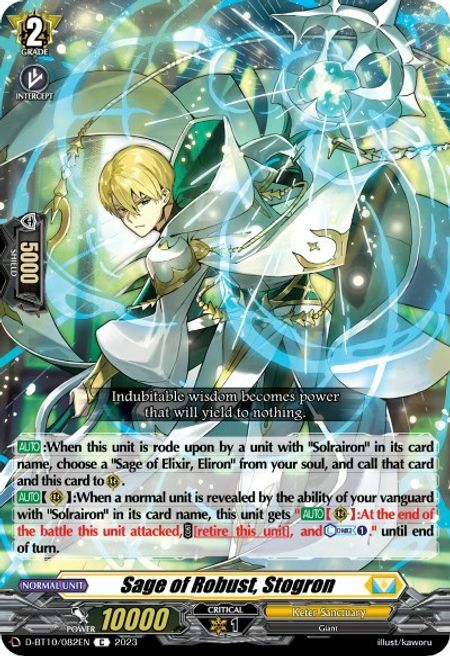 Sage of Robust, Stogron Card Front