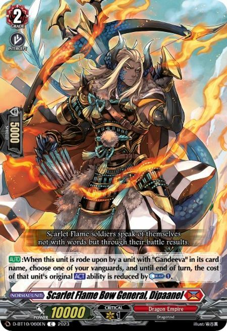 Scarlet Flame Bow General, Dipaanel Card Front