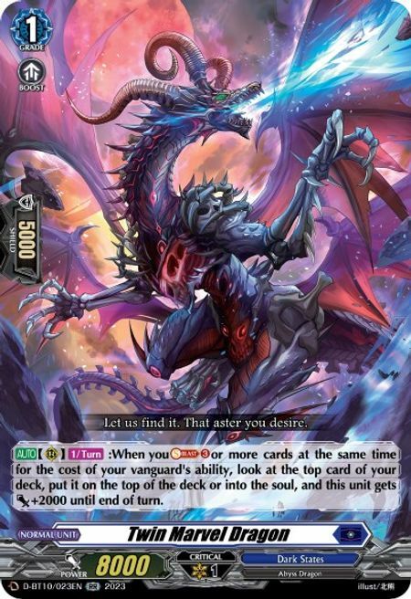 Twin Marvel Dragon Card Front