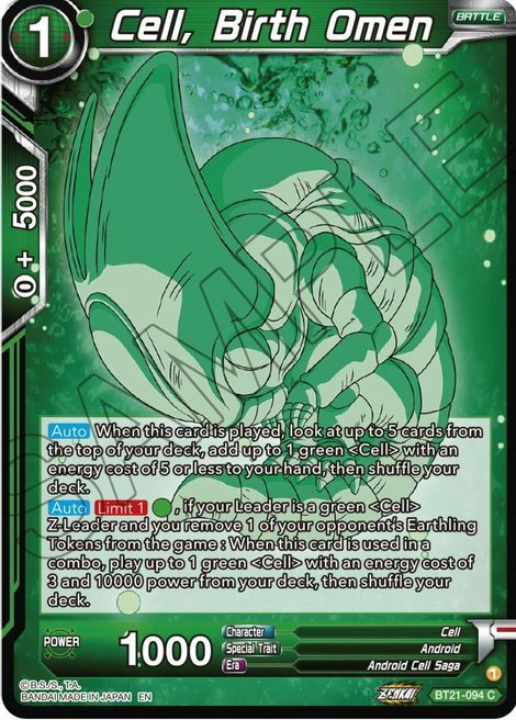 Cell, Birth Omen Card Front