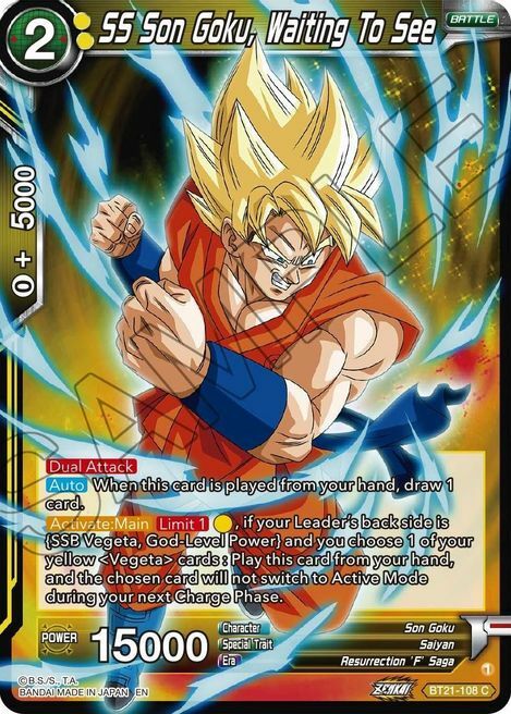 SS Son Goku, Waiting To See Card Front