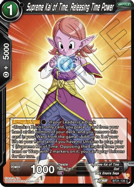 Supreme Kai of Time, Releasing Time Power Frente