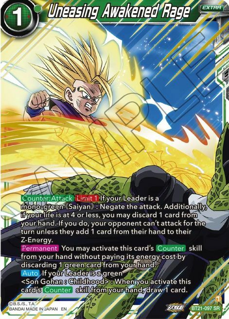 Uneasing Awakened Rage Card Front