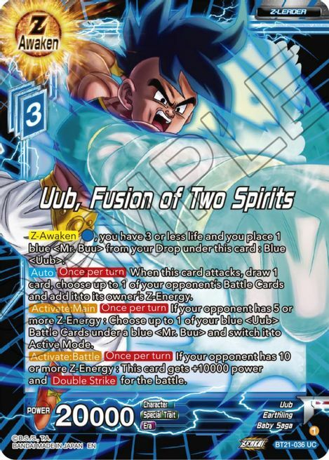 Uub, Fusion of Two Spirits Card Front