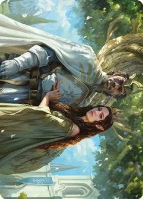 Art Series: Aragorn and Arwen, Wed Frente