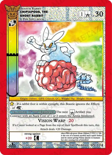 Chipiapoos, the Ghost Rabbit Card Front