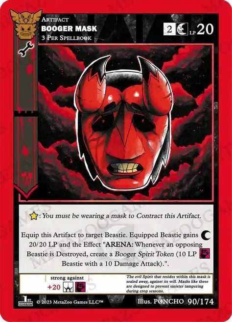 Booger Mask Card Front