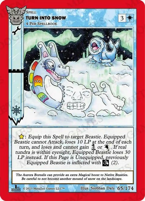 Turn Into Snow Card Front