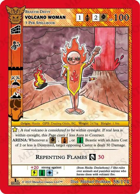 Volcano Woman Card Front