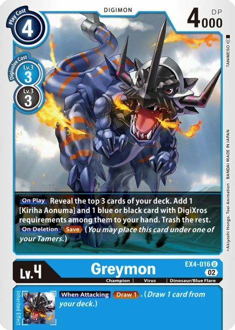 Greymon Card Front