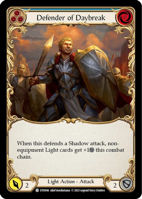 Defender of Daybreak - Blue Card Front