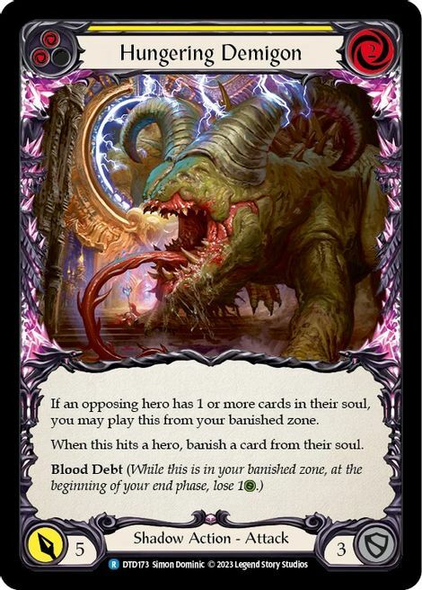 Hungering Demigon (Yellow) Card Front