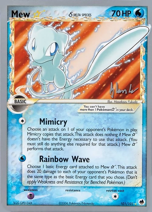 Mew ☆ δ Card Front