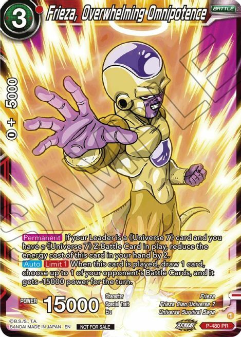 Frieza, Overwhelming Omnipotence Card Front