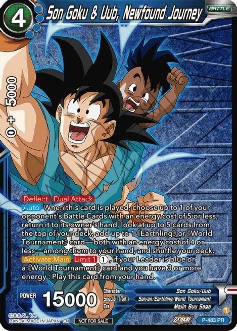 Son Goku & Uub, Newfound Journey Card Front