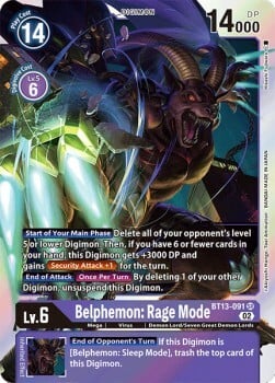 Belphemon: Rage Mode Card Front