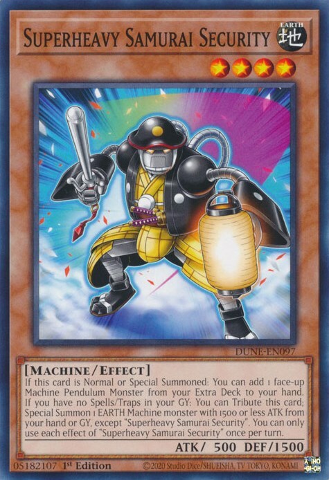 Samurai Superpesante Sicurezza Card Front