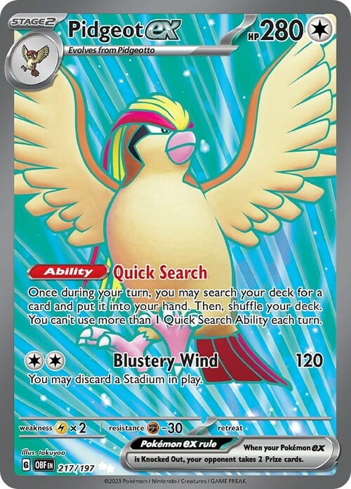 Pidgeot ex Frente