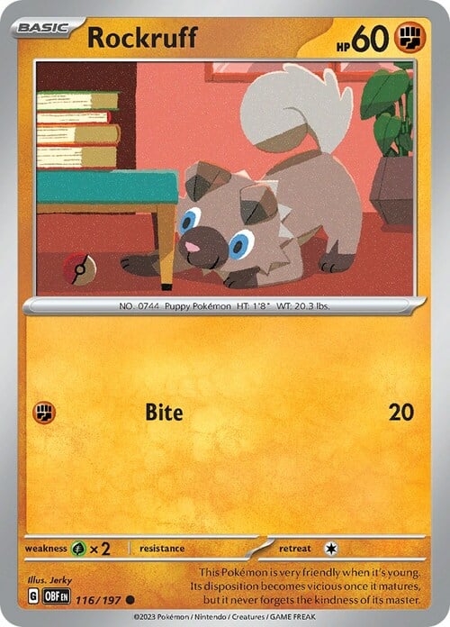 Rockruff Card Front