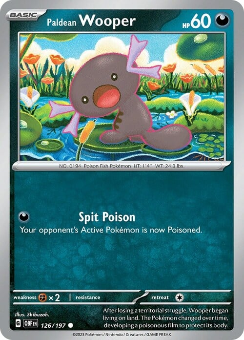 Wooper di Paldea Card Front