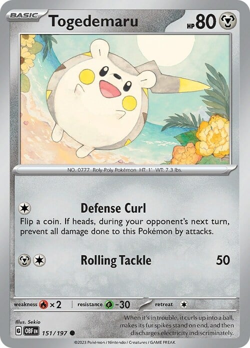 Togedemaru Card Front