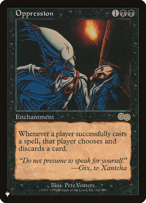 Oppressione Card Front