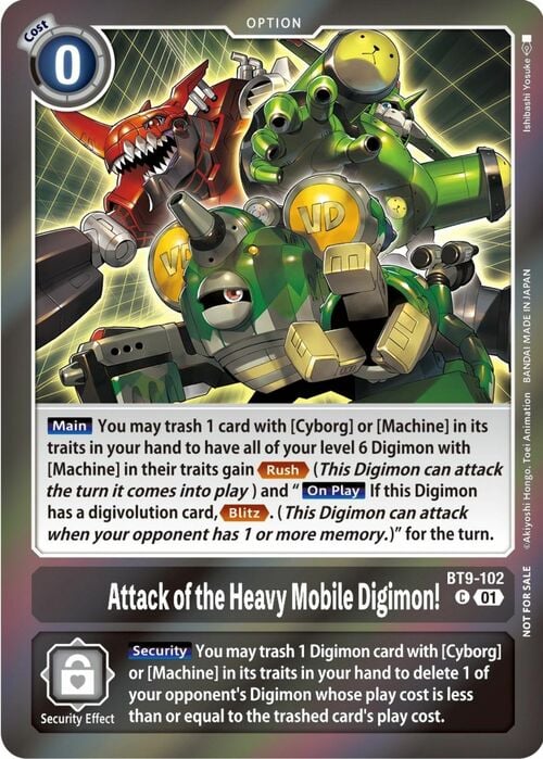 Attack of the Heavy Mobile Digimon! Card Front