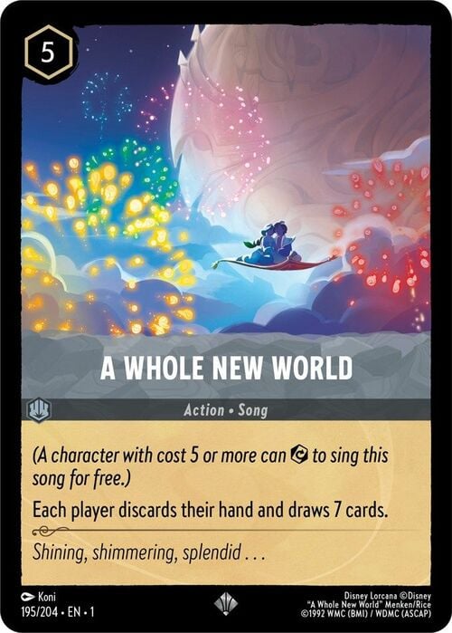 A Whole New World Card Front