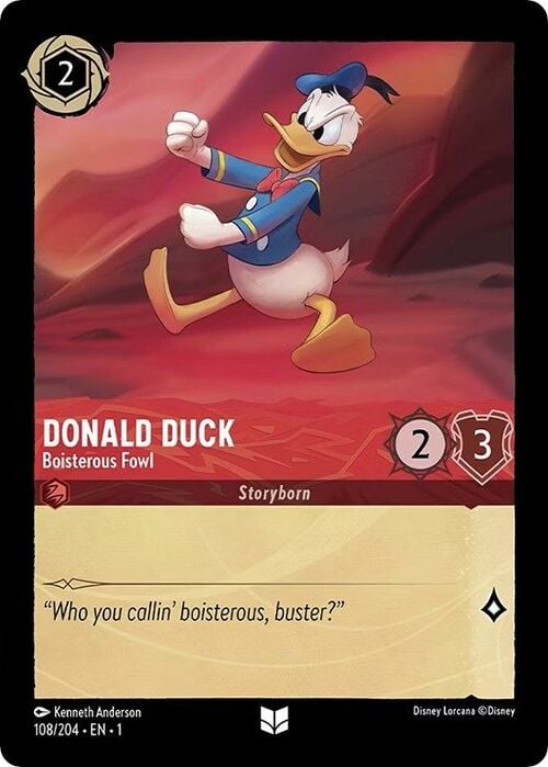 Donald Duck - Boisterous Fowl Card Front