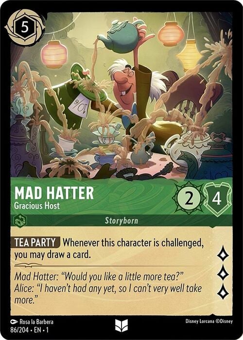 Mad Hatter - Gracious Host Card Front