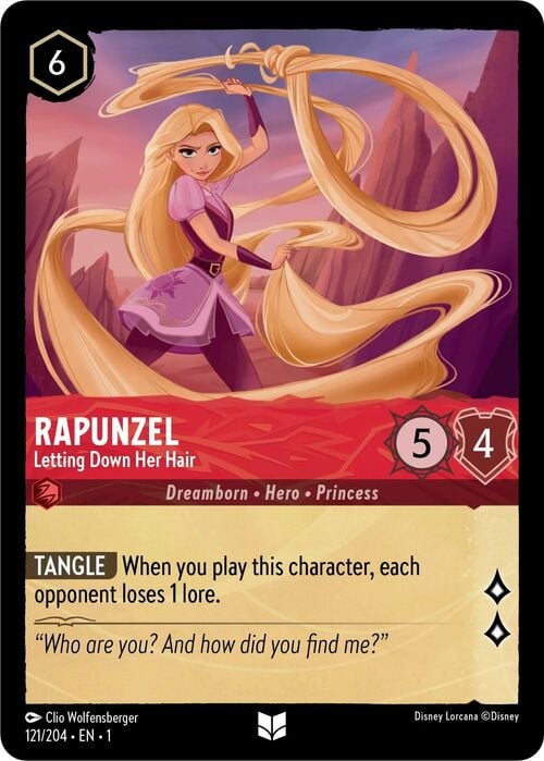 Rapunzel - Letting Down Her Hair Card Front